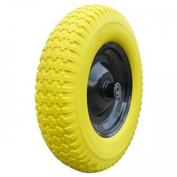 Roată pentru roabă cu rulment 4.00-8A-PU, poliuretan Roată pentru roabă cu rulment 4.00-8A-PU, poliuretan
