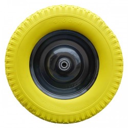 Roată pentru roabă cu rulment 4.00-8A-PU, poliuretan Roată pentru roabă cu rulment 4.00-8A-PU, poliuretan