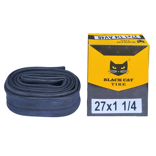 Cameră p/u bicicletă 27x1 1/4 AV48 BLACK CAT Cameră p/u bicicletă 27x1 1/4 AV48 BLACK CAT