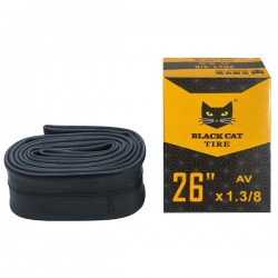 Cameră p/u bicicletă 26x1 3/8 AV BLACK CAT