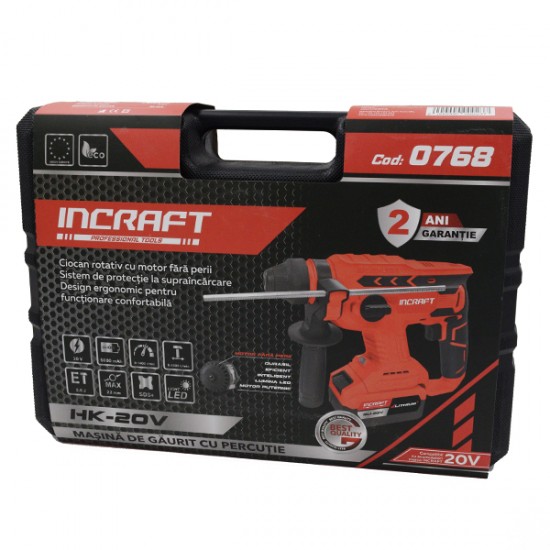 Ciocan rotopercutor cu acumulator INCRAFT HK-20V