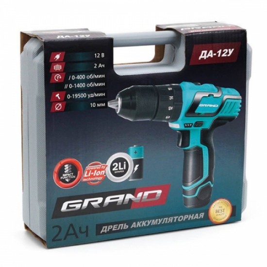Mașină de înșurubat cu percuție cu acumulator Grand ДА-12У Mașină de înșurubat cu percuție cu acumulator Grand ДА-12У